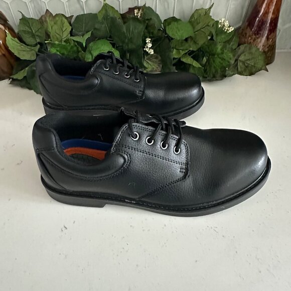 Dr. Scholls Mens Black Oil & Slip Resistant Leather Work Shoes Advanced Comfort - Picture 5 of 7